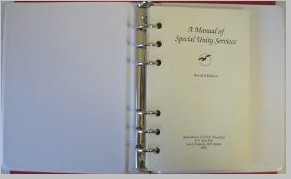 Special Services Manual Black Binder